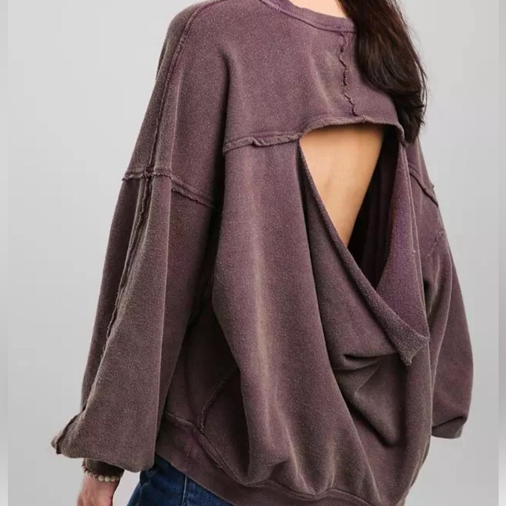 Free People Easy Does It Washed Pullover - image 2